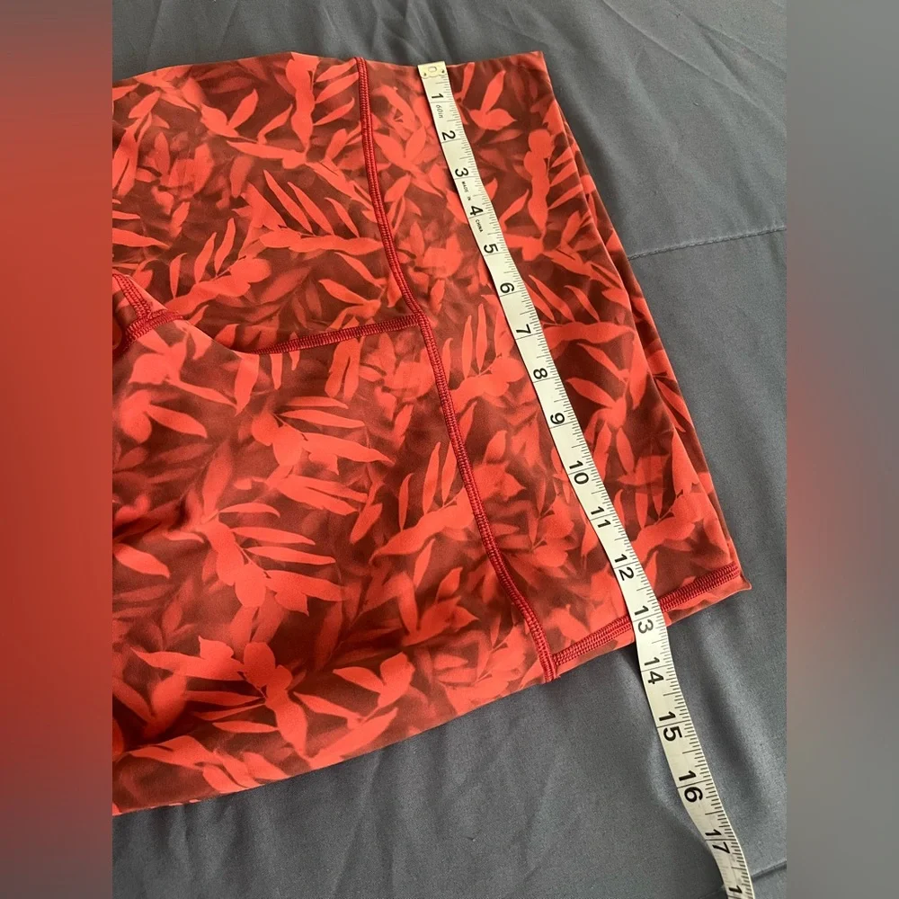 🍋LIKE NEW Lululemon Wunder Under HR 25” - Spray Leaf Fireside Red Multi - Sz 8 - Picture 8 of 12